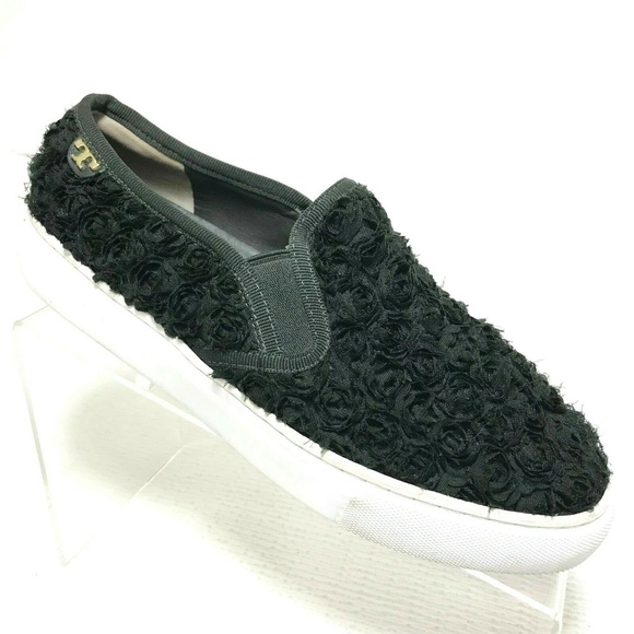 Tory Burch Shoes - Tory Burch Rosette Roses Leather Slip on Sneakers